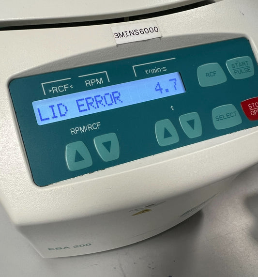 Have You Got A Lid Error 4.7 on Hettich EBA 200 Centrifuge